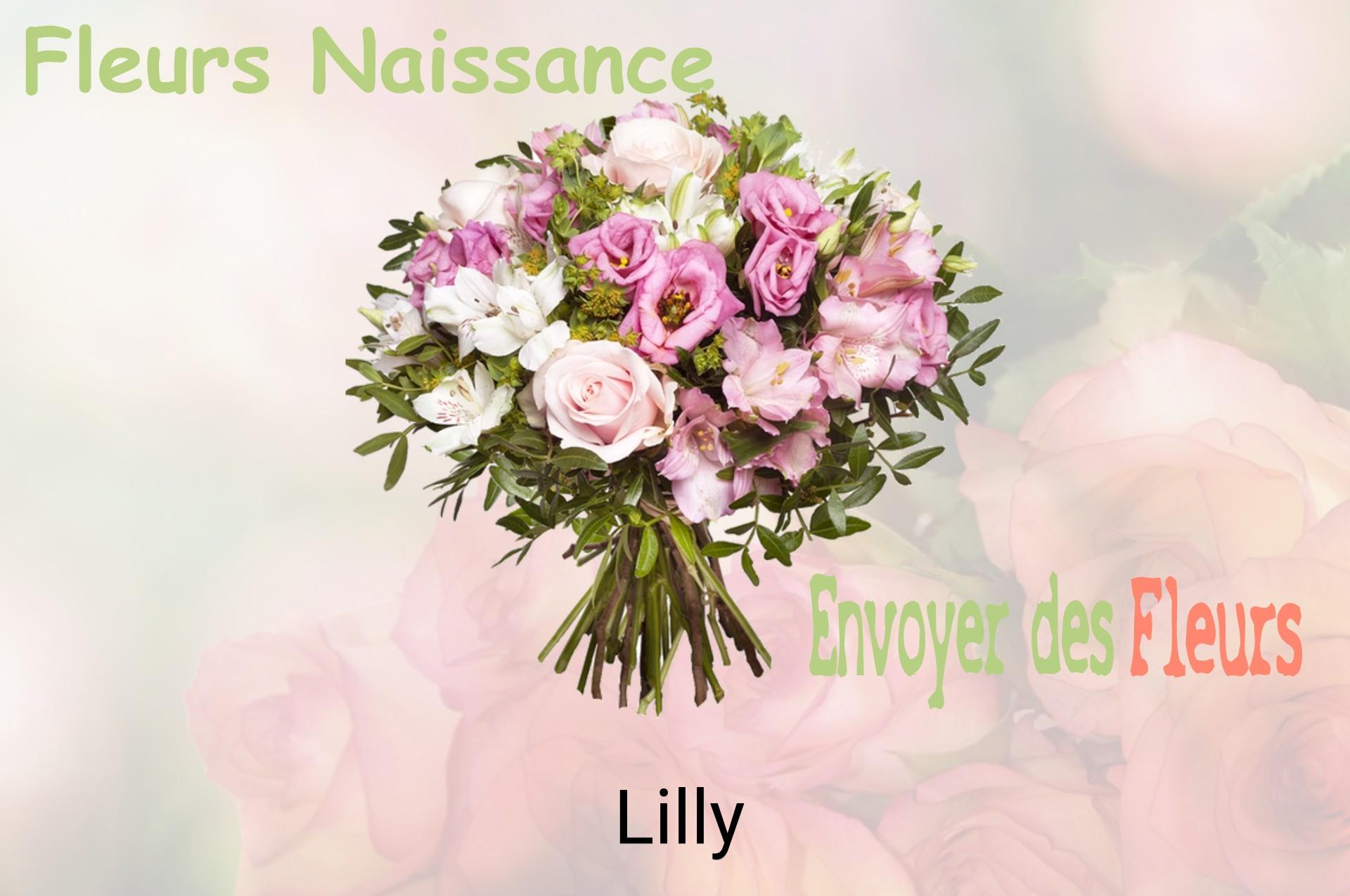Bouquet de fleurs de naissance livré à Lilly