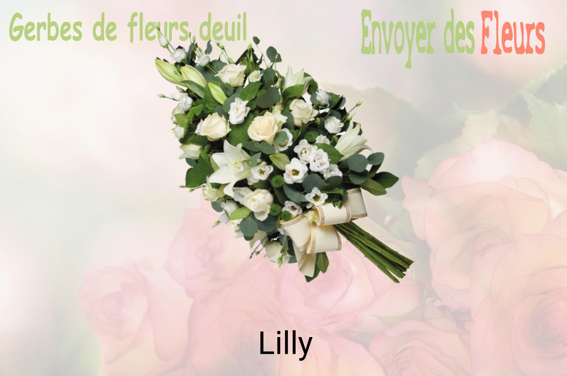 Gerbe de fleurs de deuil livrée à Lilly